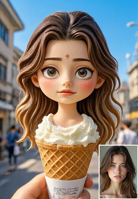 Upload your portrait and click Create