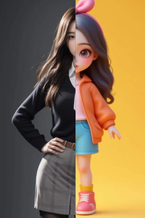 FLUX-images at once, generate 3D dolls