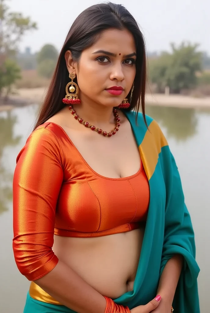 Indian Silky saree blouse 