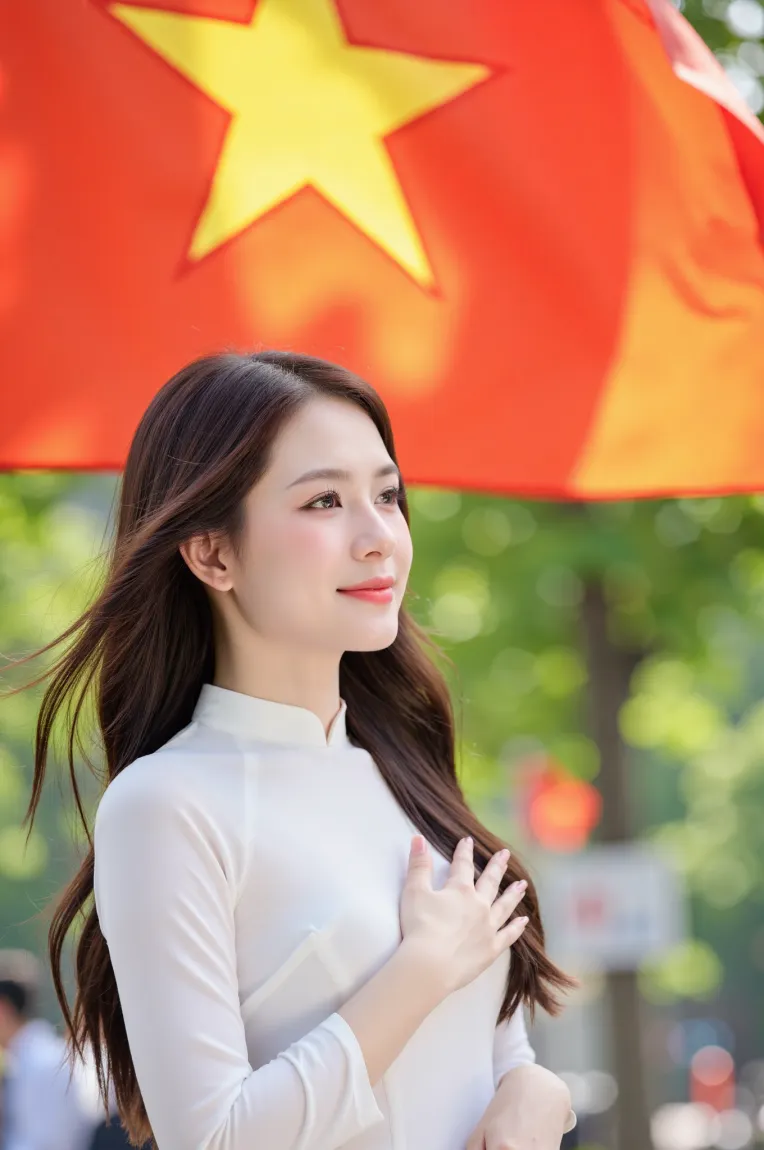 Áo dài lá cờ Việt Nam 1