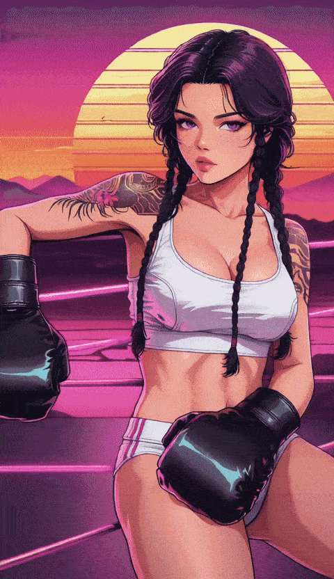 Synthwave Anime style