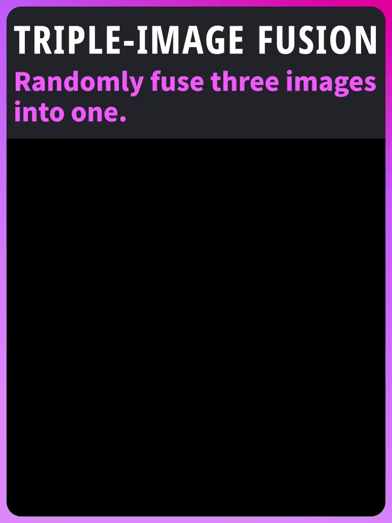 Randomly blend three images into one realistic - style image.