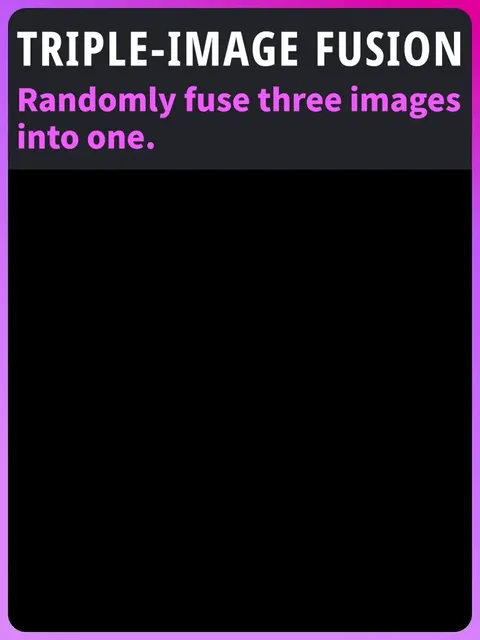 Misturar aleatoriamente três imagens em uma imagem realista - estilo.