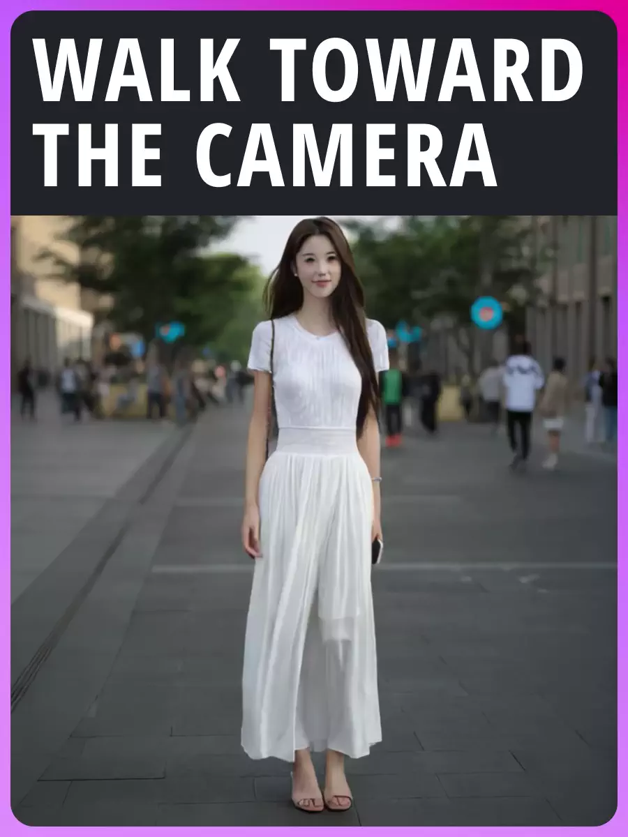 walk toward the camera