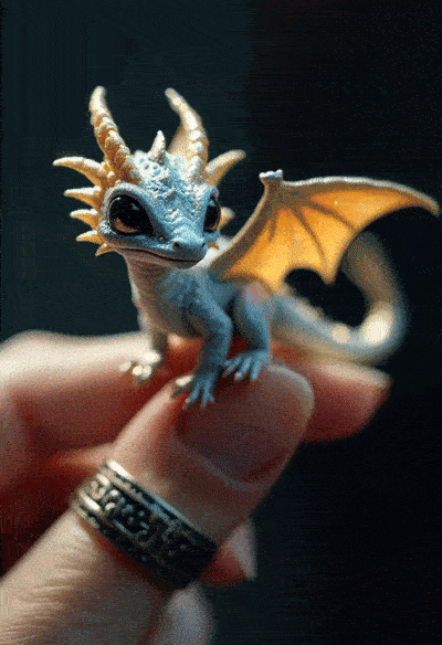 Tiny Cute Dragons On Your Hand