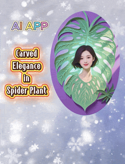 Изящная резьба в паучьем растении