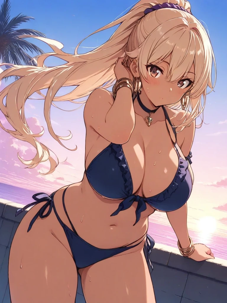 海辺の女の子　illustrious