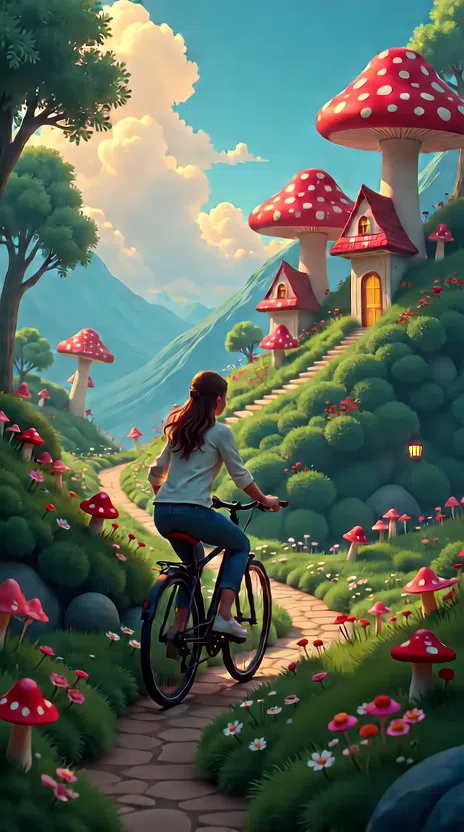 Ciclista Feminina Solitária