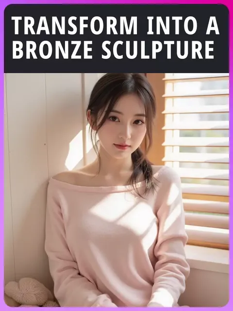 Carica una foto di una persona e genera un effetto bronzo per l'immagine.