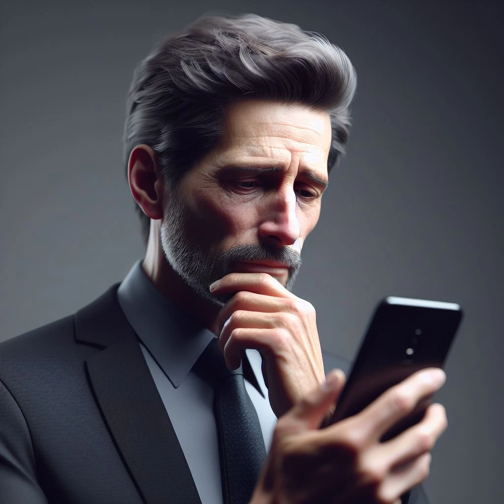 📱Un uomo riflessivo