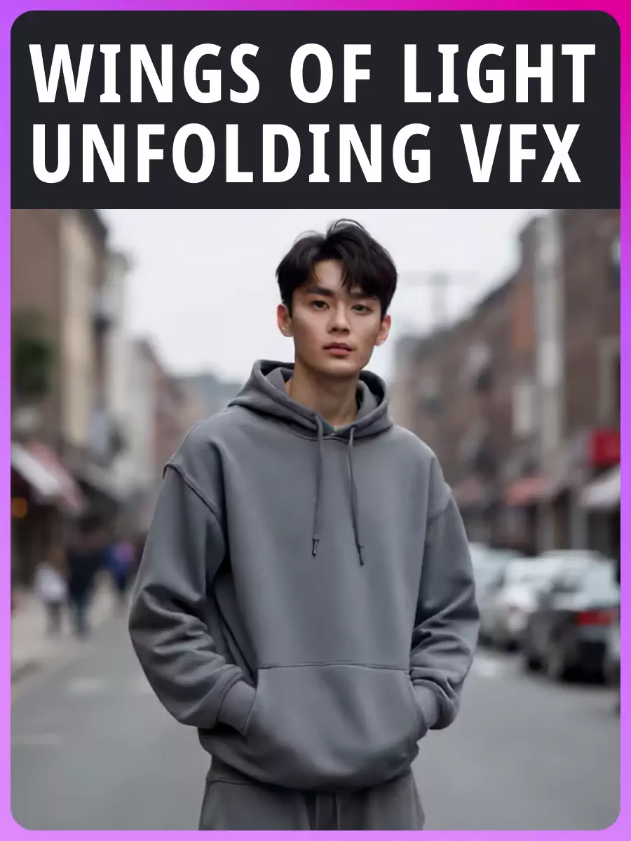 光の翼が開く VFX