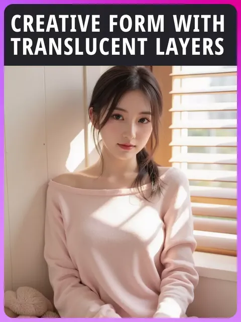 نموذج إبداعي مع طبقات شفافة