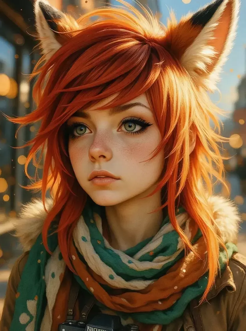 Cute girl emo style by Flux