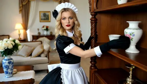 İşte çalışan hizmetçi