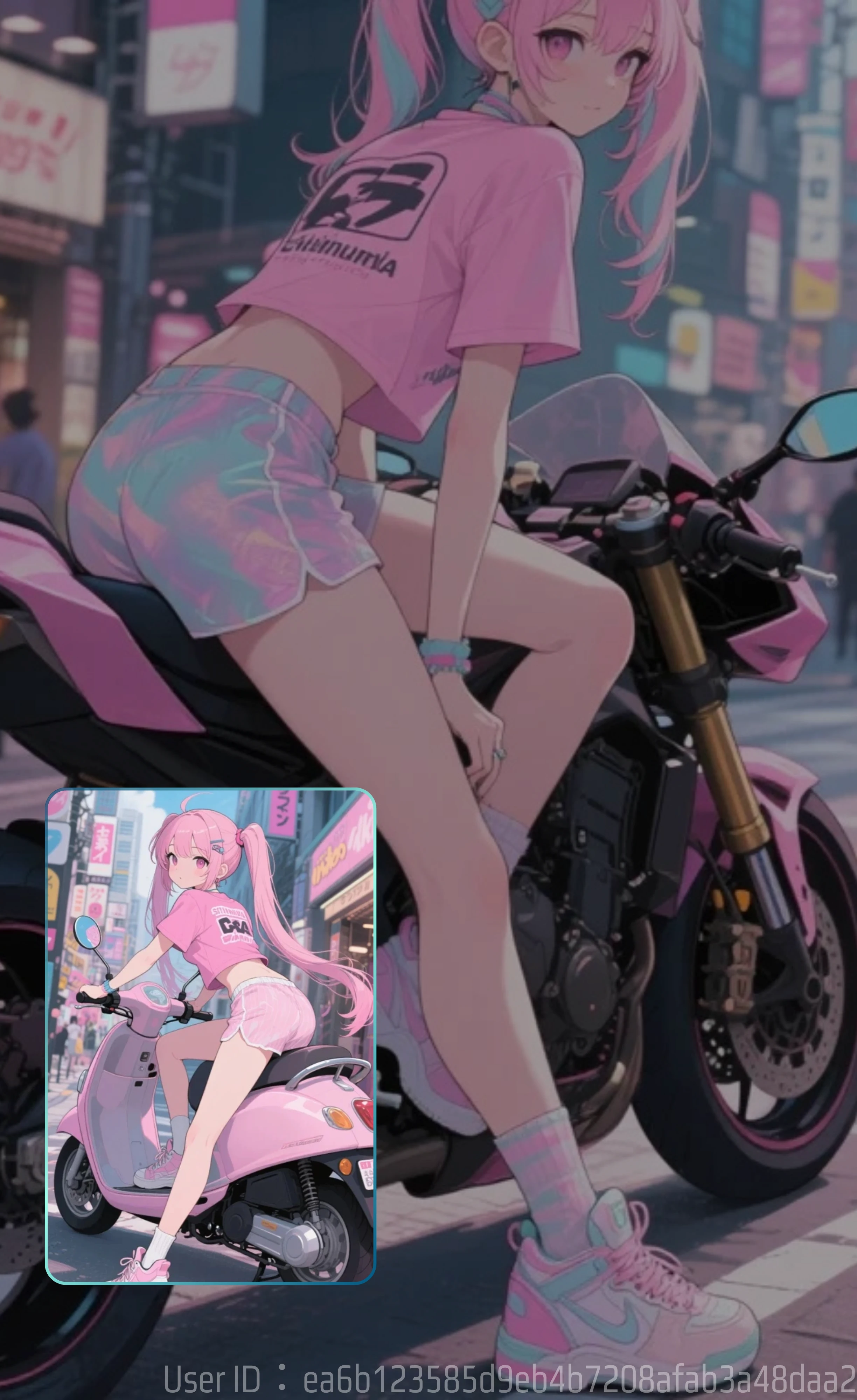 How to refine an illustration of a woman riding a bike