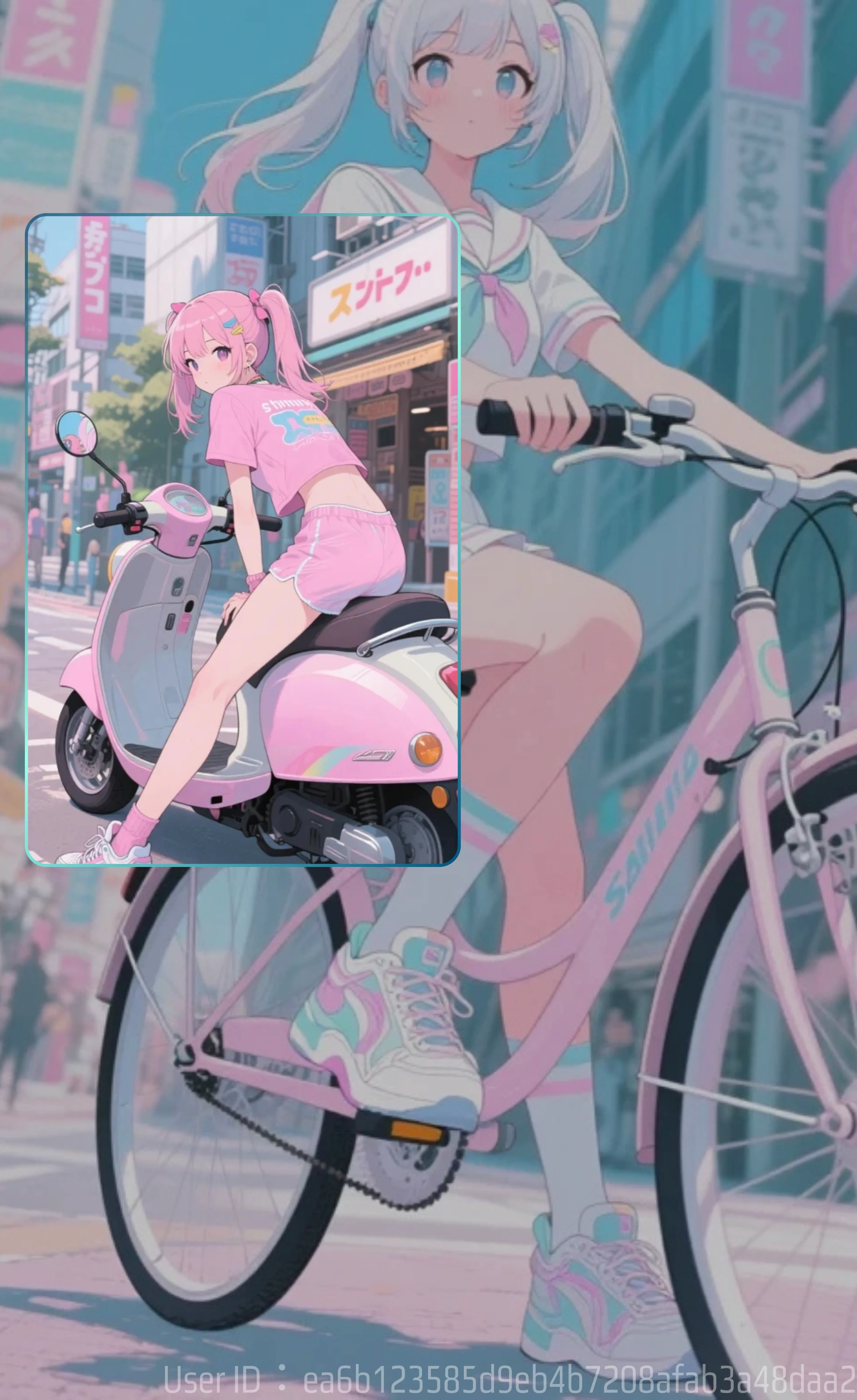 How to refine an illustration of a woman riding a bike