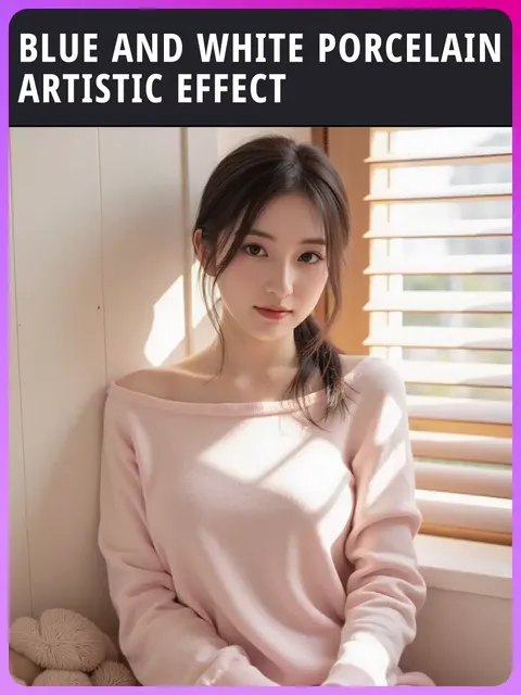 藍白瓷器藝術肖像