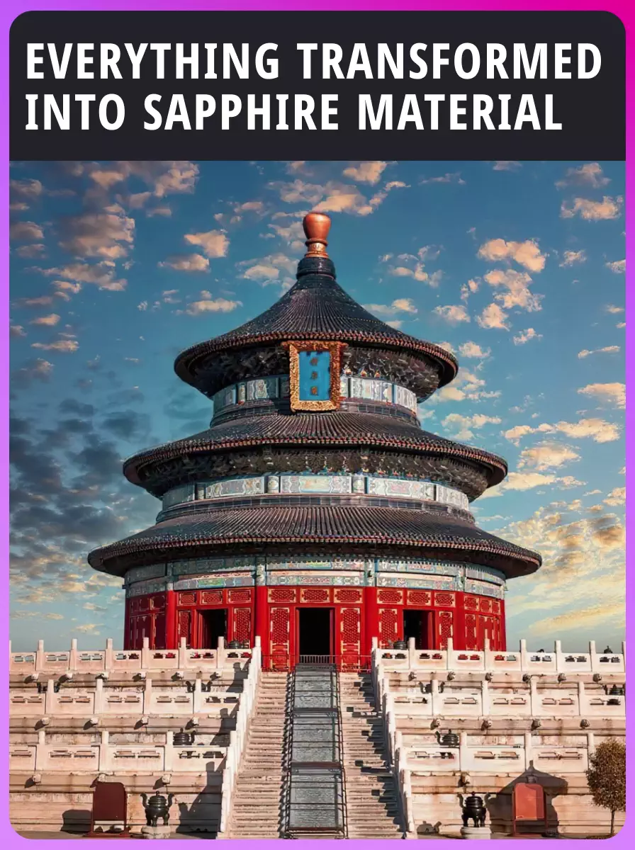 Tout transformé en matériau saphir