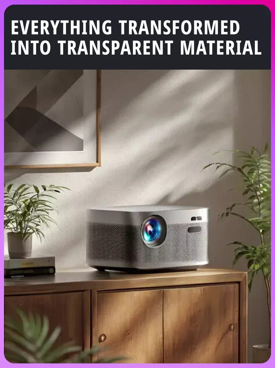 すべてのものが透明な素材に変換された