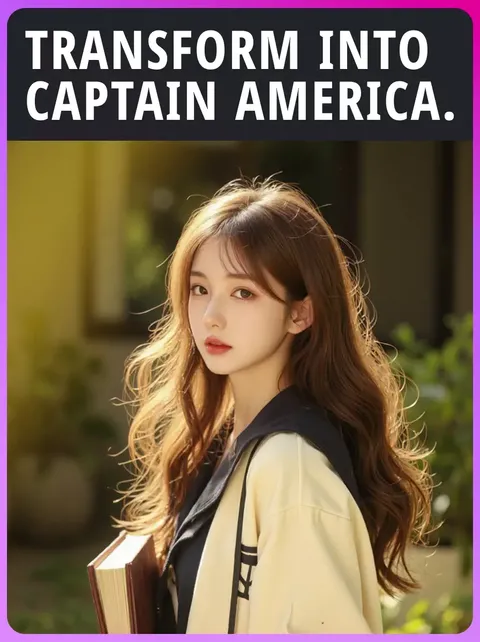 캡틴 아메리카로 변신.