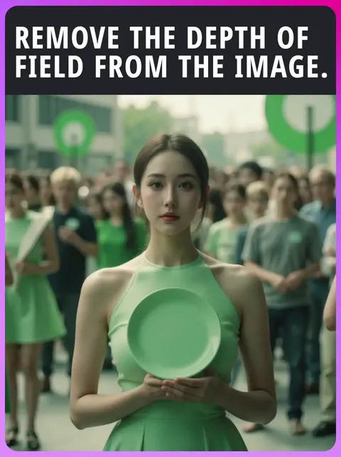 Remova a profundidade de campo da imagem.