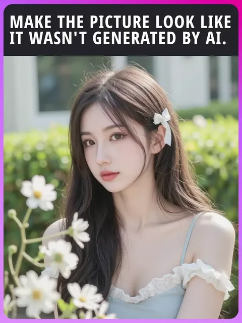 Make the picture look like it wasn't generated by AI.