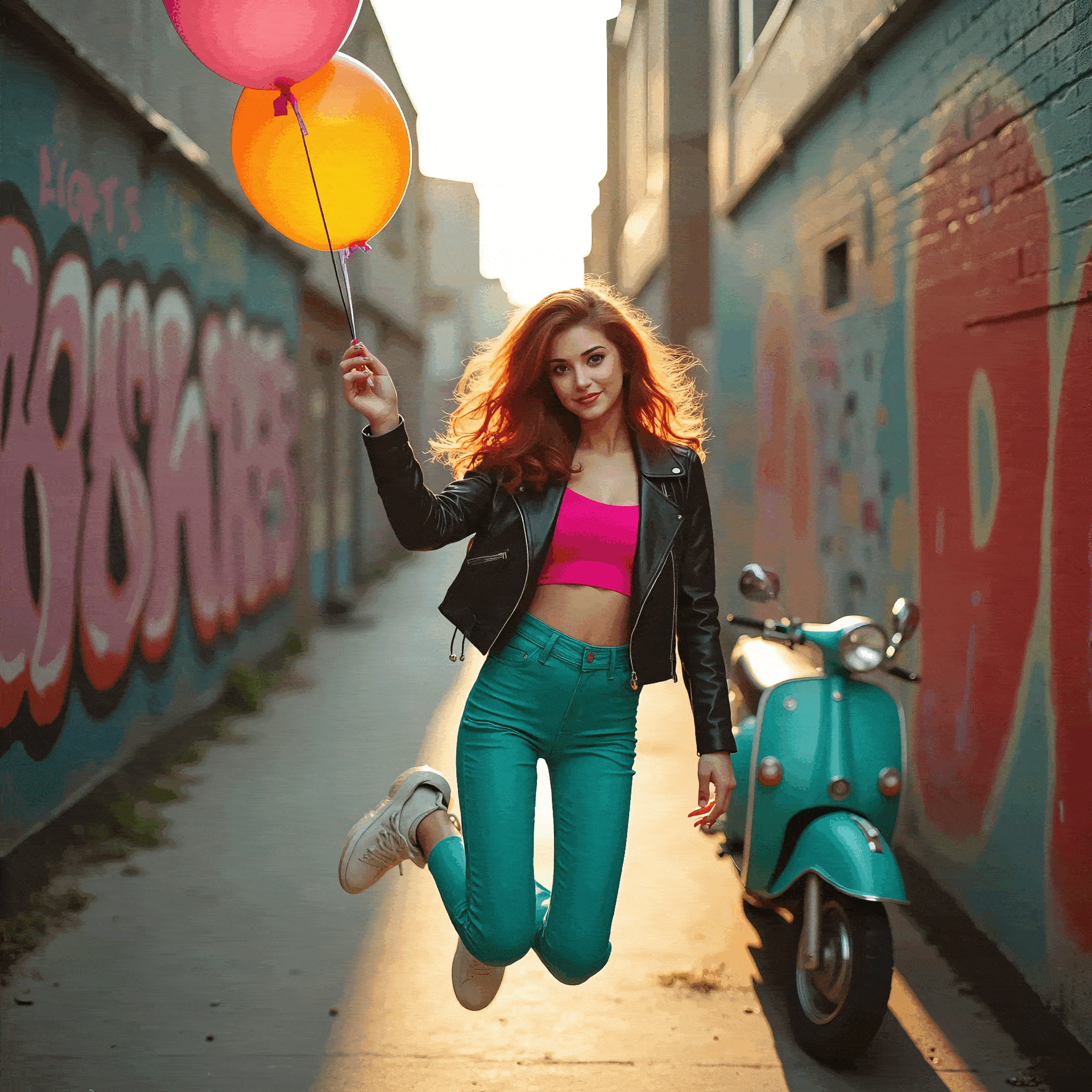 気球に乗って飛ぶ