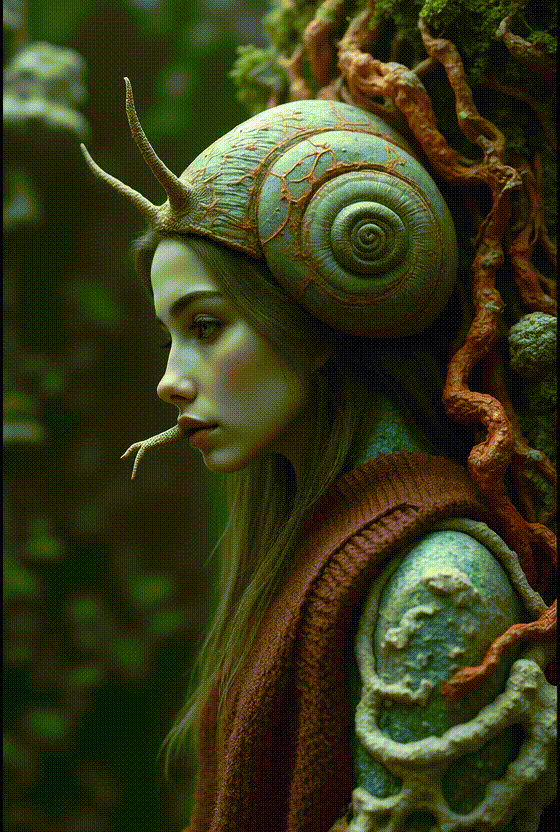 AI videosu:Salyangoz kızı olduktan sonraki görünüm