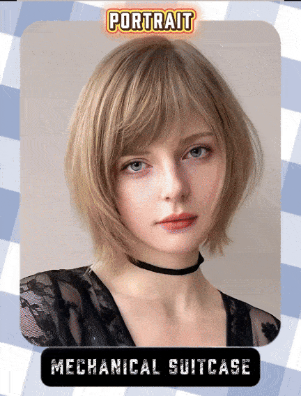 Mechanisches Koffer-Porträt