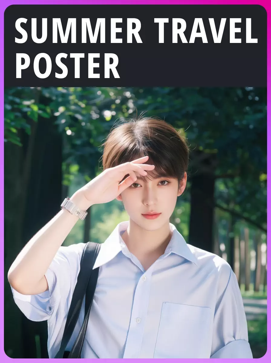 Летний туристический плакат