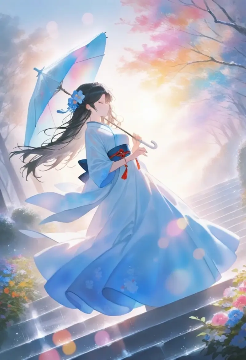 水彩国风伞娘 LoRA