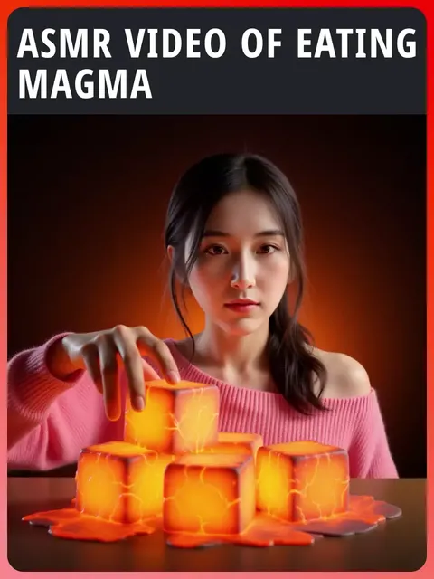 فيديو ASMR لأكل الحمم البركانية