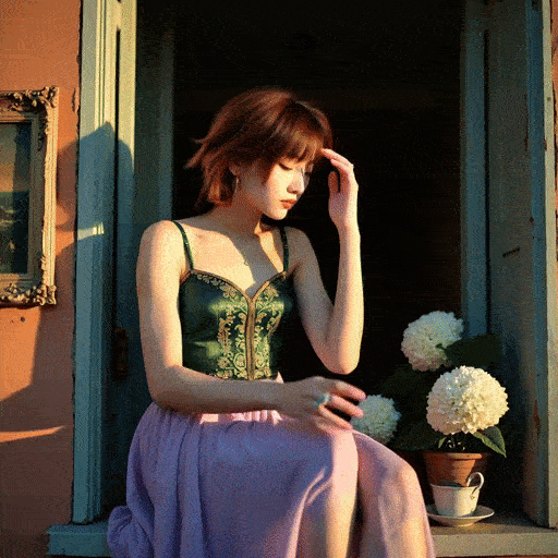 Девушка на подоконнике