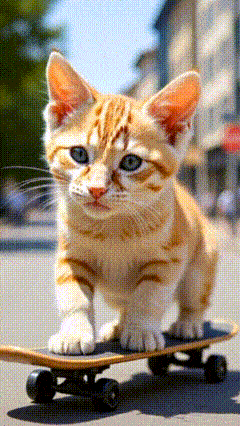 Deporte de monopatín de mascotas adorables