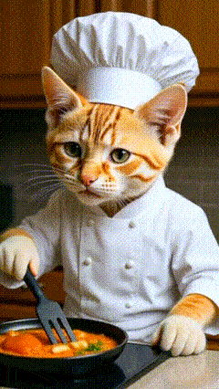 Animais de estimação fofos cozinhando