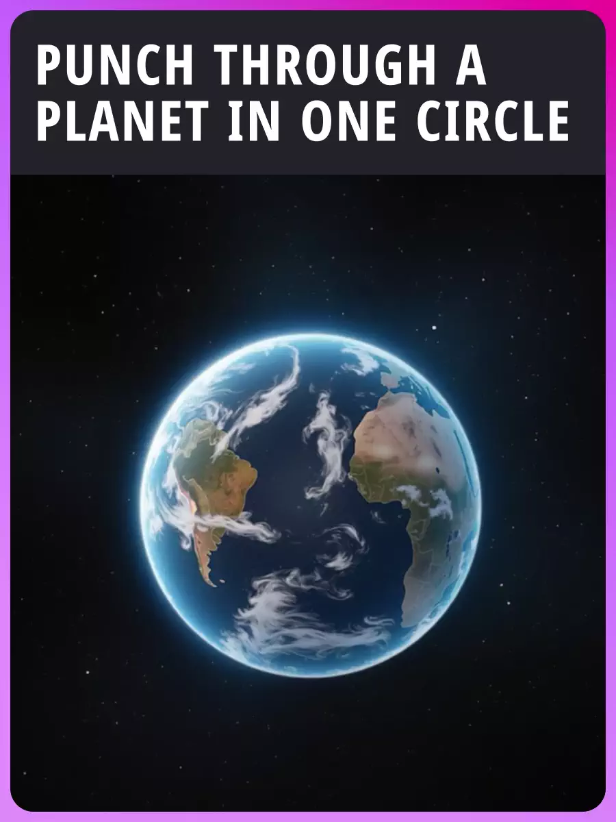 Perfure um planeta em um círculo