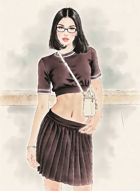 Colorful brushstroke anime style