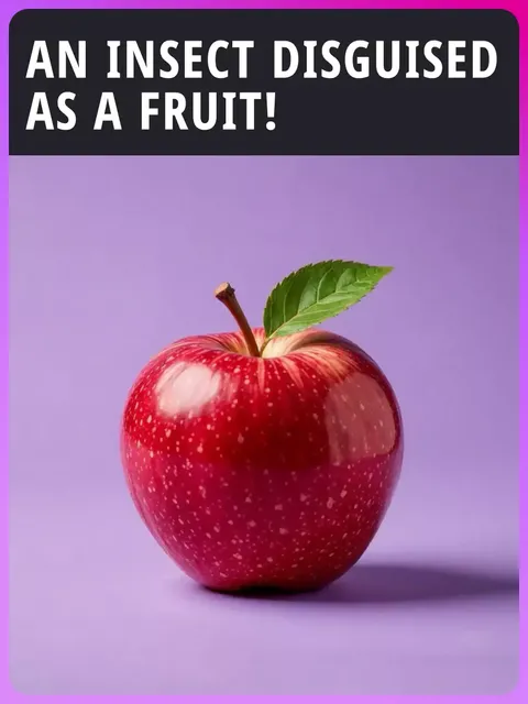 um inseto disfarçado de fruta