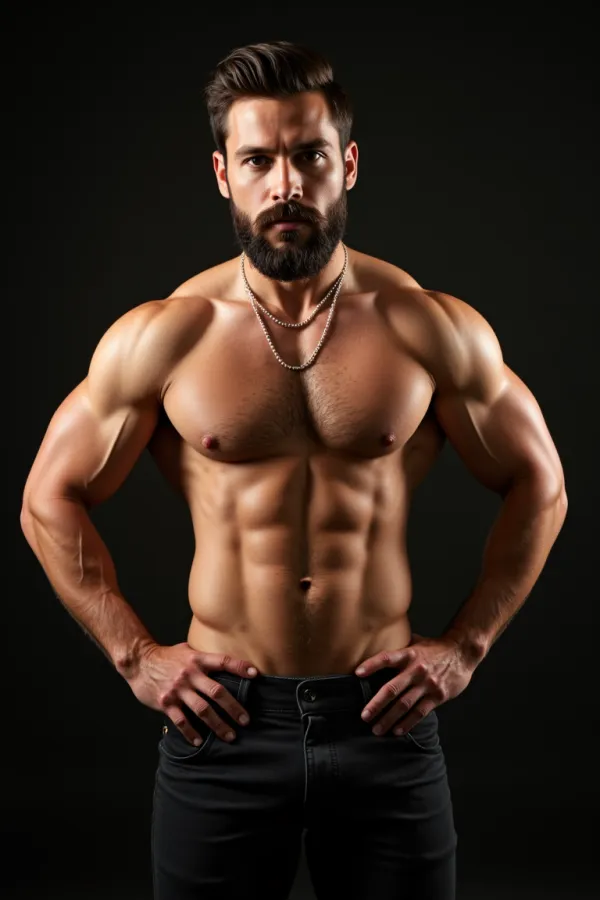 Portrait of a chiseled bulky physique 1