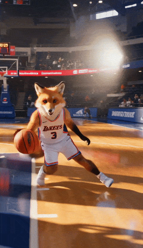 Pertunjukan Bola Basket Hewan