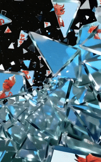 Escritorio ardiente:Efecto de atravesar el vidrio