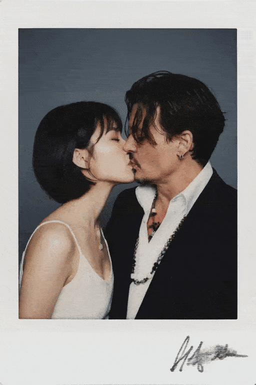 Polaroid lens kiss