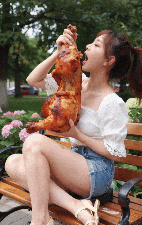 A girl with a rumbling stomach