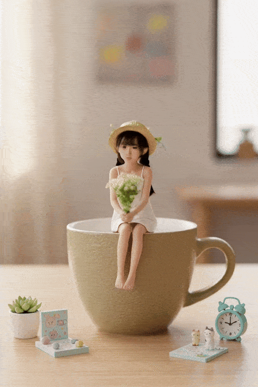 Tee-Haustier-Mädchen