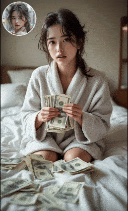 Contare i soldi sul letto