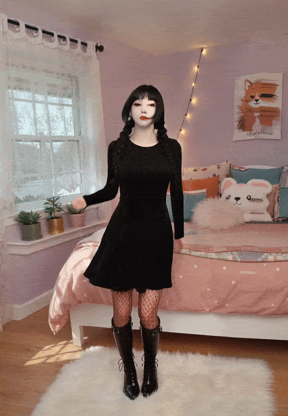 Verwandlung in Zombie-Mittwoch mit Musik-Version