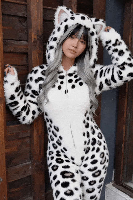 눈표범 소녀의 변장 무용