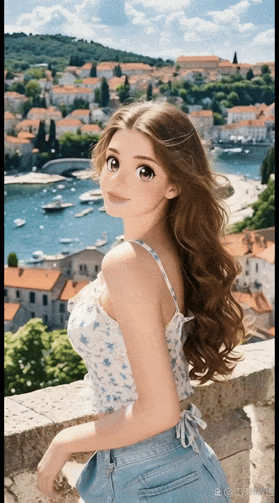 Rostro de anime en video