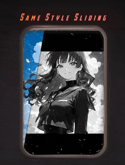 동일한 스타일의 슬라이딩