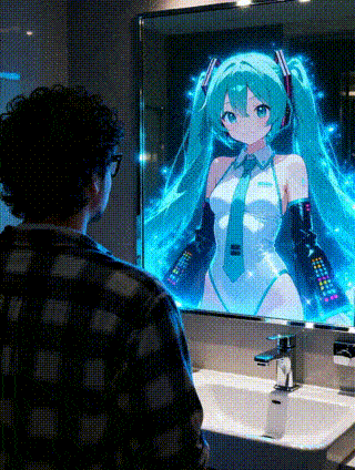 Abraçar e beijar a esposa imaginária